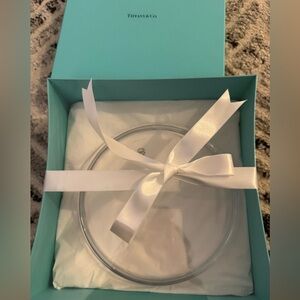 NEW Tiffany & Co Round Crystal Plate 8 Inch